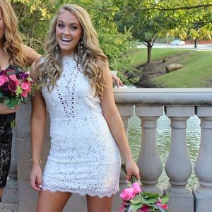 Free People White Lace Dress Mini